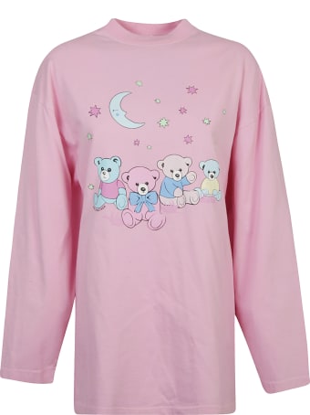 Balenciaga Bear Print Oversized Long-sleeved T-shirt