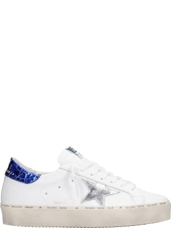 Golden Goose Hi Star Sneakers In White Leather