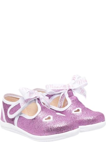 Monnalisa Glitter Wisteria Ballet Flats