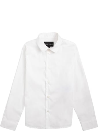 Emporio Armani White Cotton Poplin Shirt