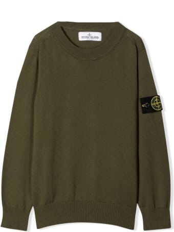 Stone Island Green Cotton Sweatshirt