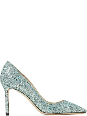 Jimmy Choo Romy Glittered Pumps