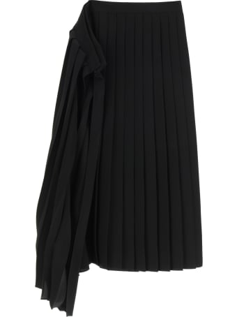 MM6 Maison Margiela Asymmetric Pleated Skirt