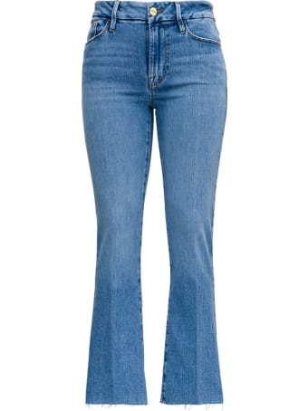 Frame Le Crop Flared Jeans In Denim