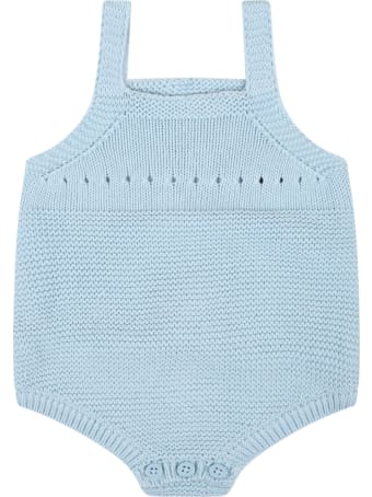 Stella McCartney Kids Light Bleu Body For Baby Boy With Dog