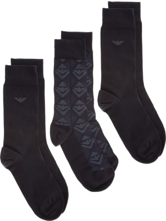 Emporio Armani Underwear Eyelike Knee High Socks