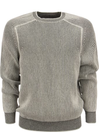 Sease Dinghy - Ribbed Cashmere Reversible Crew Neck Sweater