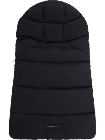 Moncler Black Sleeping-bag For Babykids With Logo
