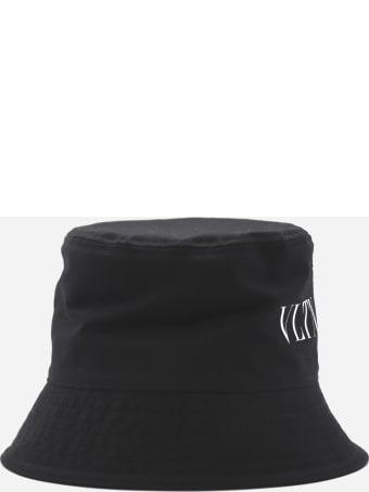 Valentino Garavani Bucket Hat In Cotton With Vltn Print