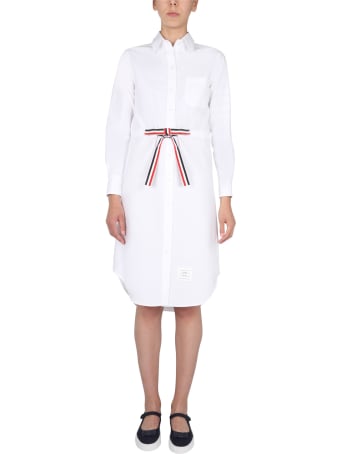 Thom Browne Cotton Oxford Chemisier Dress