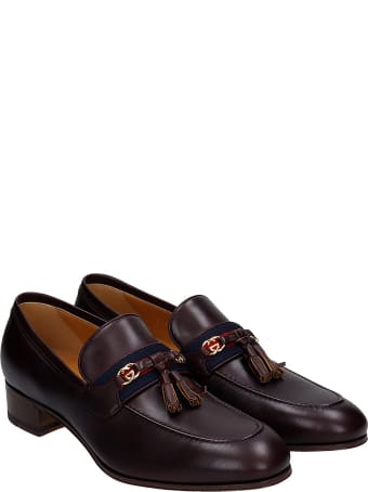 Gucci Loafers In Bordeaux Leather