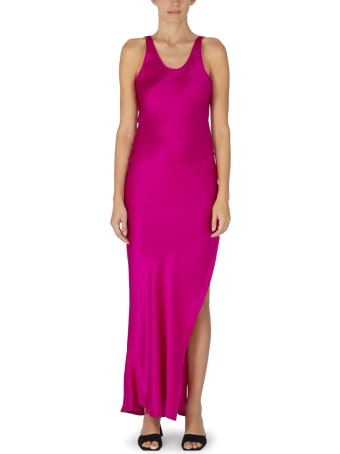 Amotea Mila Dress In Fucsia Satin