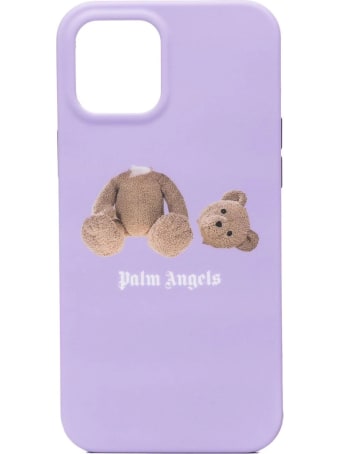Palm Angels Lilac Iphone 12/12 Pro Case With Teddy Bear Print