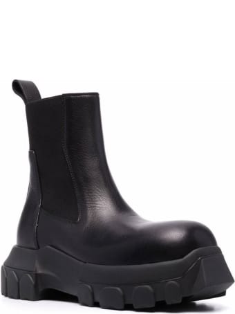 Rick Owens Chunky Black Leather Boots
