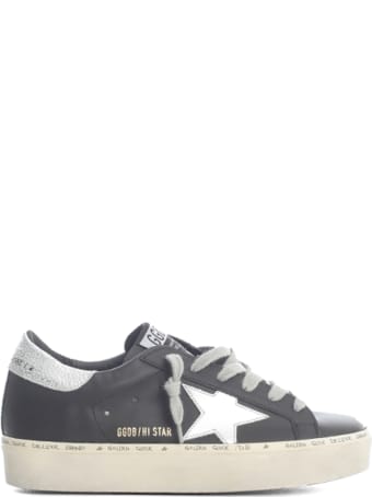 Golden Goose Hi Star Leather Upper Laminated Star And Heel