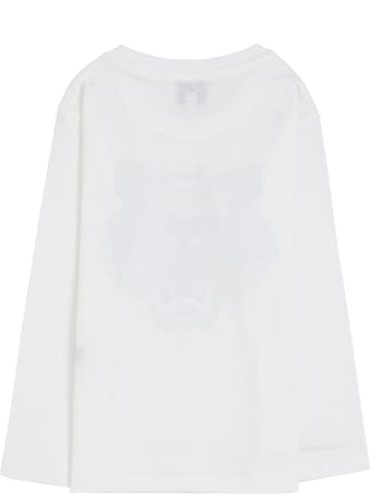 Kenzo Kids Long Sleeved T-shirt With Tiger Print
