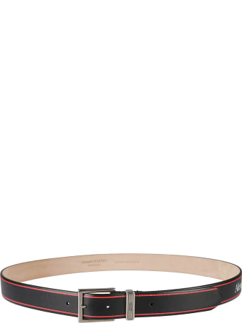 Alexander McQueen Logo Print Belt