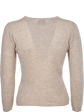Pink Memories Beige Cashmere Sweater