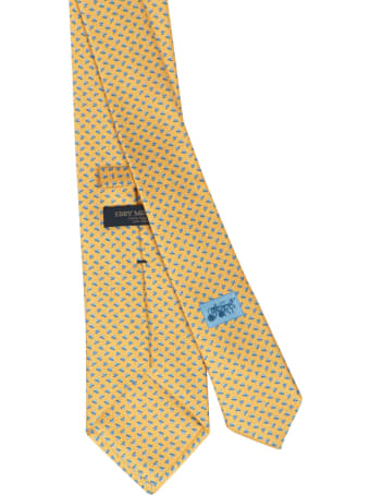 Eddy Monetti Flower Motif Print Neck Tie