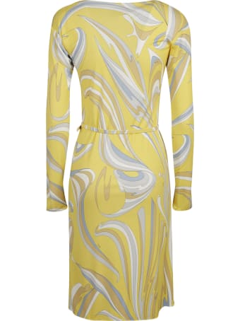 Emilio Pucci Classic Print Belted Dress