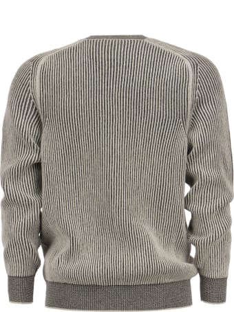 Sease Dinghy - Ribbed Cashmere Reversible Crew Neck Sweater
