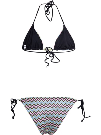 M Missoni Geometric Printed Bikini In Synthetic Jersey