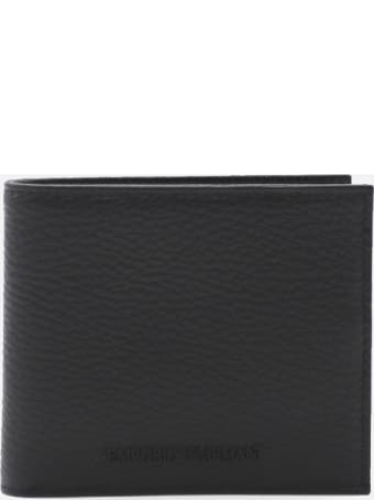 Emporio Armani Leather Wallet With Tone-on-tone Logo Application