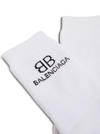 Balenciaga Cotton Socks With Contrasting Logo