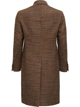 doppiaa Long Houndstooth Wool Coat