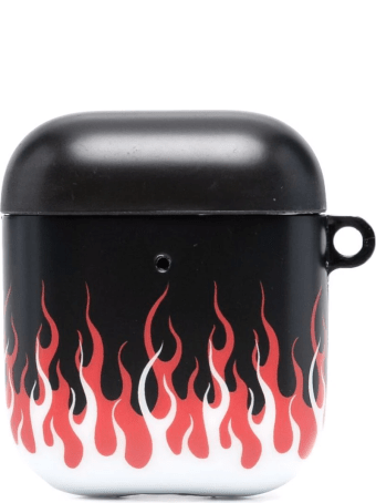 Vision of Super Red And Black Double Flames Airpods Case