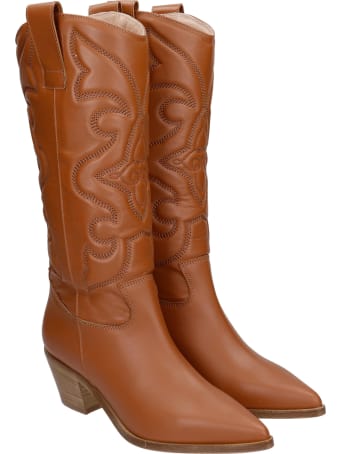 Alchimia Texan Boots In Leather Color Leather
