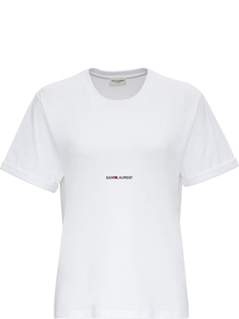 Saint Laurent Jersey T-shirt With Logo