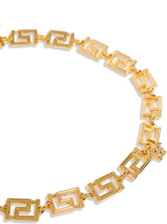 Versace Greca Necklace In Gold-colored Metal