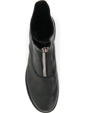 Guidi Front Zip Leather Ankle Boots