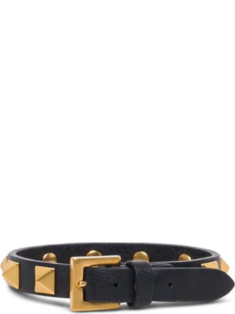 Valentino Garavani Rockstud Leather Bracelet With Studs