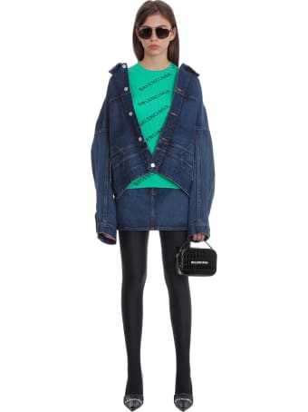 Balenciaga Skirt In Blue Denim