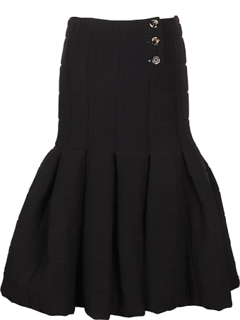 A.W.A.K.E. Mode Quilted Pleated Midi Skirt