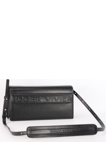 Roger Vivier Leather Viv Choc Shoulder Bag