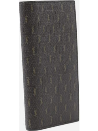 Saint Laurent Le Monograms Continental Wallet In Canvas