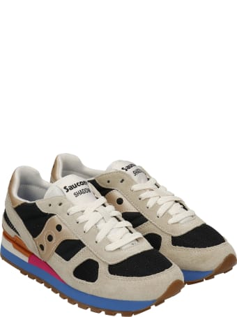 Saucony Shadow Original Sneakers In Beige Suede And Fabric