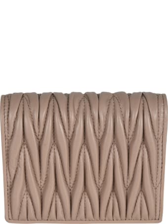 Miu Miu Matelassé Snap Button Wallet