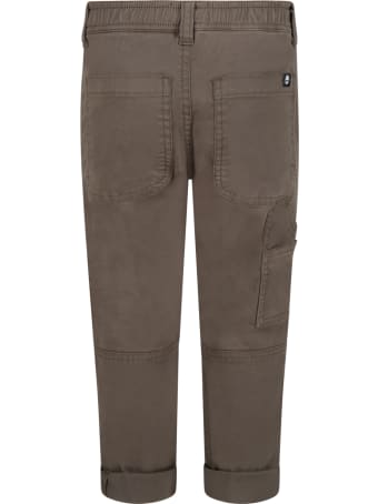 Timberland Green Trousers For Boy With Black Logo