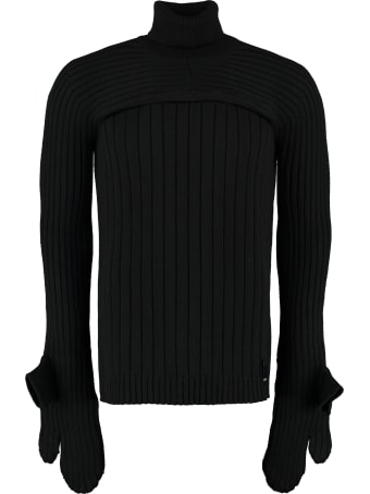 Fendi Ribbed Wool Turtleneck Sweater