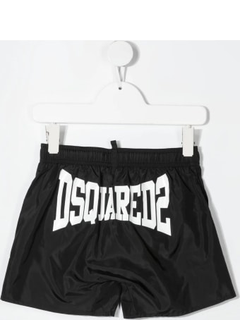 Dsquared2 Black D2kids Boxer Logo Swim Shorts