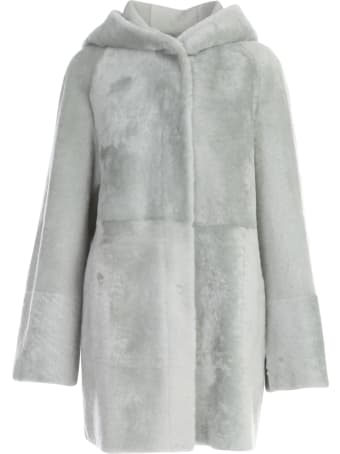 DRM Hooded Shearling Coat