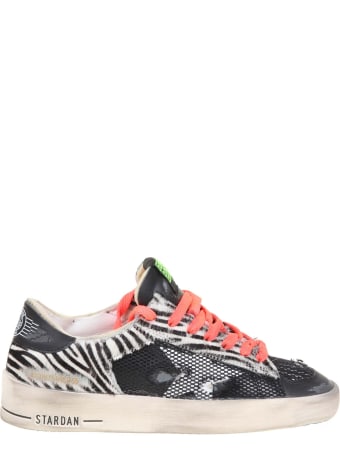 Golden Goose Stardan Sneakers In Mesh And Horse