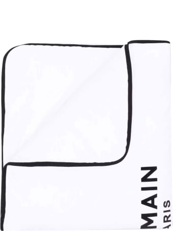 Balmain White Newborn Blanket