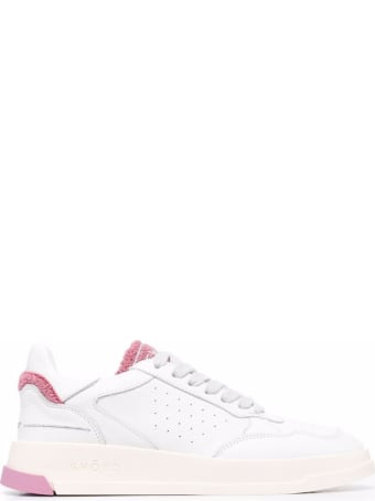 GHOUD Low Wom Sneakers In White And Pink Leather