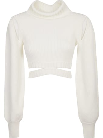 Andrea Adamo Turtleneck Longsleeve Cropped Sweater