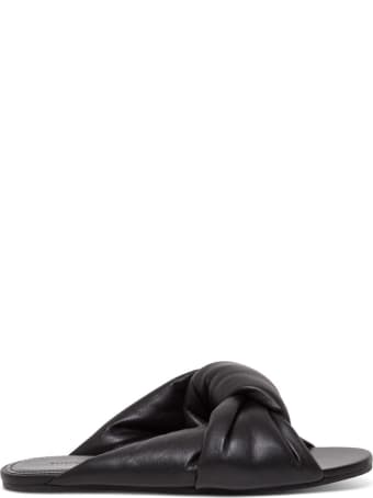Balenciaga Drapy Sandals In Black Leather
